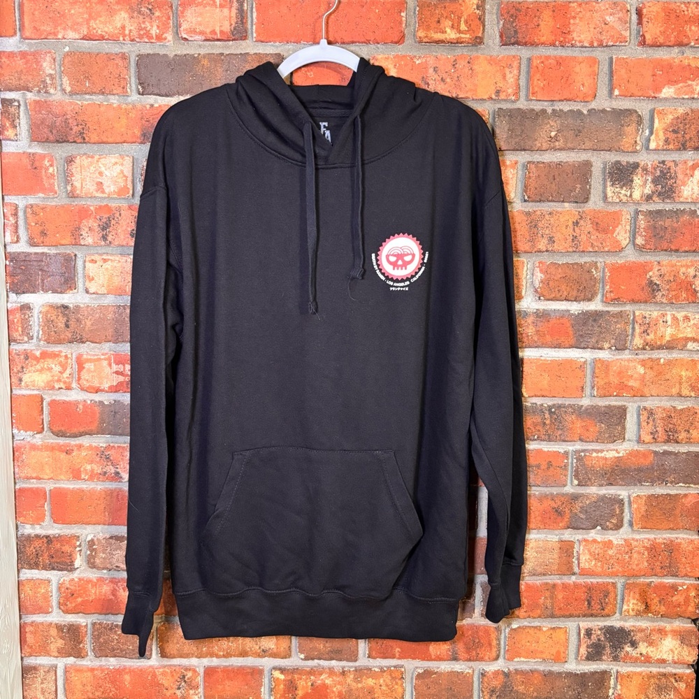 FLA mens pullover graphic hoodie black L